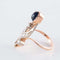 Bague Bague florale Saphir cabochon Diamants 58 Facettes 1