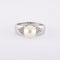 Bague 59 / Blanc/Gris / Or 750 Bague perle et diamants 58 Facettes 120085R