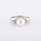 Bague 59 / Blanc/Gris / Or 750 Bague perle et diamants 58 Facettes 120085R