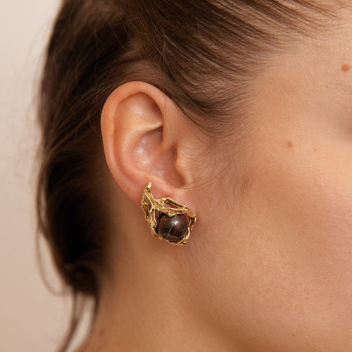 Boucles d'oreilles GILBERT ALBERT - Clips d'oreilles billes interchangeables 58 Facettes KZ9
