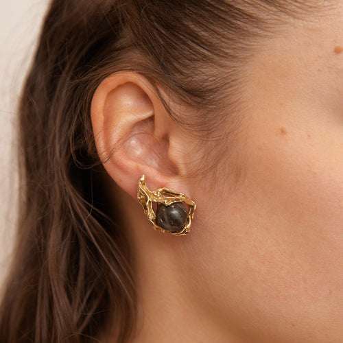 Boucles d'oreilles GILBERT ALBERT - Clips d'oreilles billes interchangeables 58 Facettes KZ9