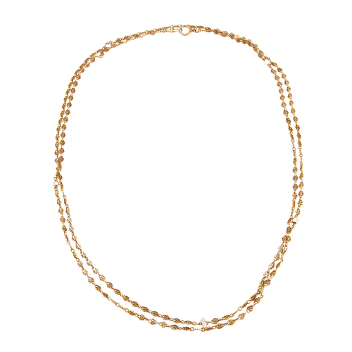 Collier Sautoir Or jaune et Perles 58 Facettes