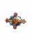 Broche losange Ecossaise ancienne en argent, jaspe, et agate 58 Facettes