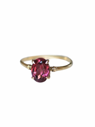 Bague or et grenat 58 Facettes