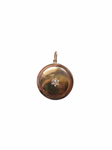 Pendentif Pendentif rond ancien or et diamant 58 Facettes