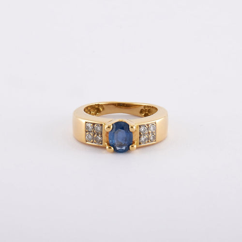 Bague 51 / Jaune / Or 750‰ Bague Saphir et Diamants 58 Facettes 220557R
