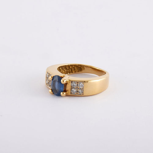 Bague 51 / Jaune / Or 750‰ Bague Saphir et Diamants 58 Facettes 220557R