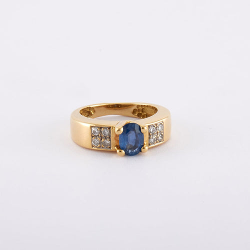 Bague 51 / Jaune / Or 750‰ Bague Saphir et Diamants 58 Facettes 220557R