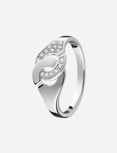 Bague 51 Bague Dinh Van "Menottes R8" en or blanc, diamants. 58 Facettes 30380
