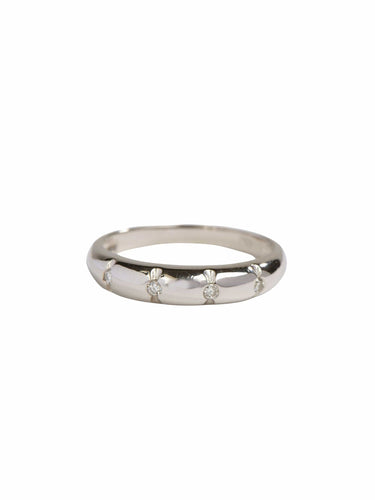 Bague 54 Bague Or blanc Diamant 58 Facettes 04923CD