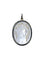 Pendentif Médaille ancienne Art Déco Vierge sur nacre, or blanc, et perles 58 Facettes