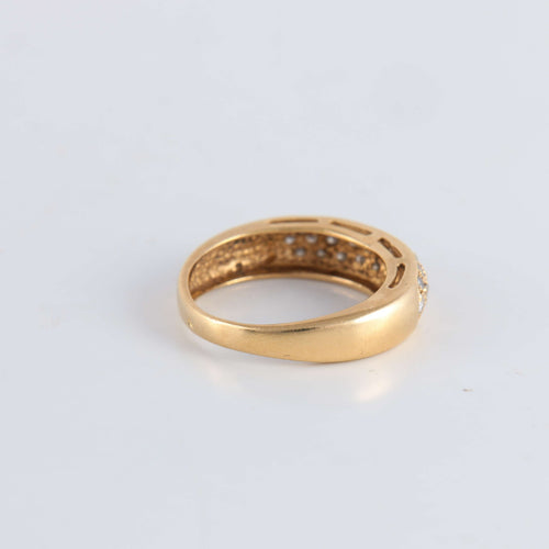 Bague 53 Bague Jonc pavage Diamants 58 Facettes FM109