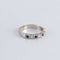 Bague 58 Demi-alliance or gris Saphirs Diamants 58 Facettes FM57