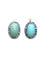 Boucles d'oreilles Boucles d'oreilles turquoises entourage diamants 58 Facettes