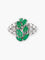 Bague Bague Feuillage Or Blanc, Diamants & Emeraudes 58 Facettes 150042