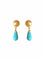 Boucles d'oreilles Boucles d'oreilles or et goutte de turquoise 58 Facettes
