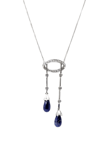 Collier Collier négligé saphirs et diamants 58 Facettes 3681