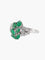 Bague Bague Feuillage Or Blanc, Diamants & Emeraudes 58 Facettes 150042
