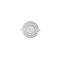 Bague 54 Bague rosace Art Déco Platine diamants 58 Facettes