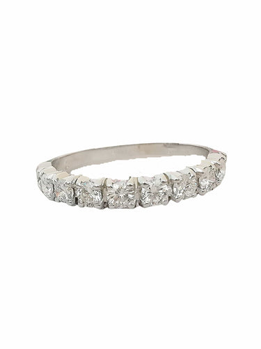 Bague Bague Demi Alliance Diamants 0,70 ct Or Blanc 58 Facettes AA 1473