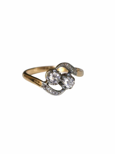 Bague Toi et Moi or et diamants 58 Facettes