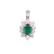 Pendentif Pendentif marguerite émeraude et diamants 58 Facettes