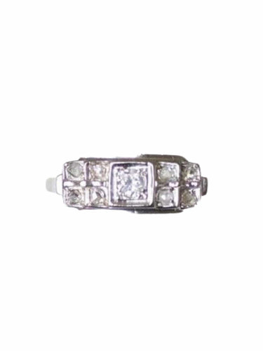 Bague Bague de fiançailles bandeau Art Deco diamants 58 Facettes