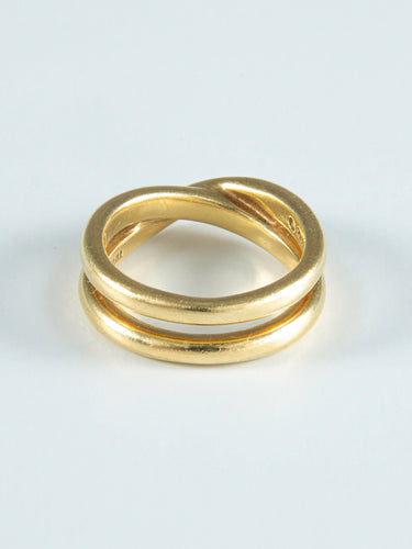 Bague 54 Bague Tiffany Croisée or jaune 58 Facettes
