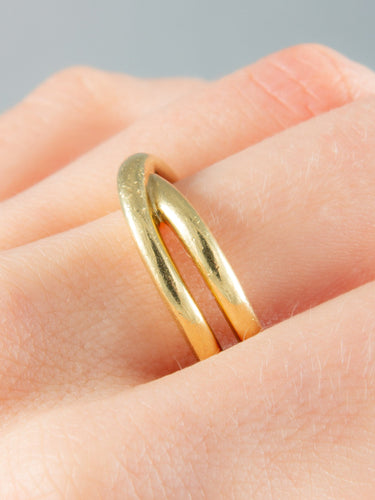 Bague 54 Bague Tiffany Croisée or jaune 58 Facettes