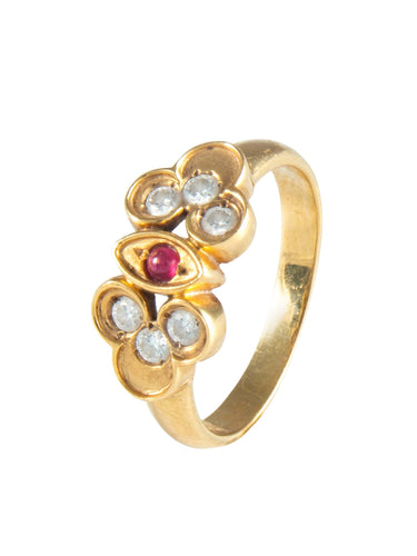 Bague 48 Bague Dior Rubis et Diamants 58 Facettes