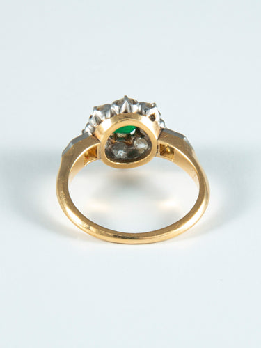 Bague 52 Bague Marguerite Emeraude et diamants 58 Facettes