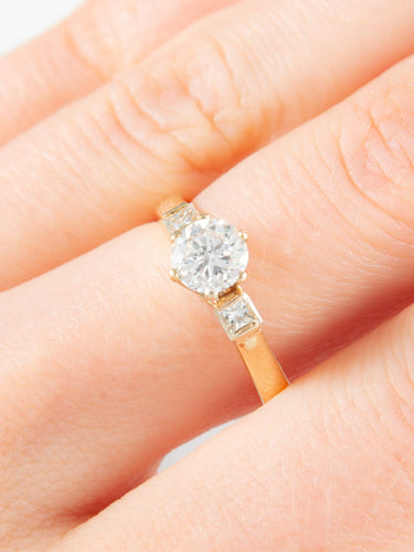 Bague 52 Bague Solitaire or jaune Diamant 58 Facettes