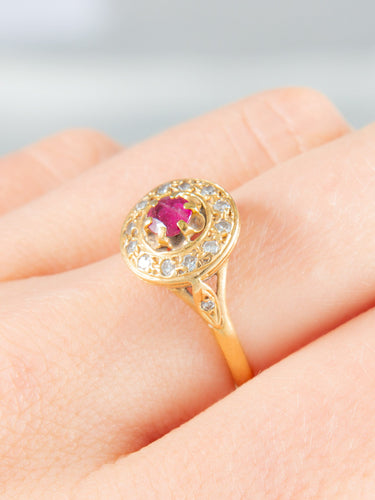 Bague 51 Bague Rubis et Diamants 58 Facettes