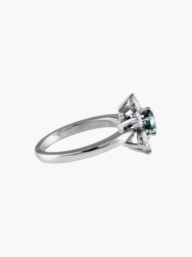 Bague Bague Fleur Diamant bleu 58 Facettes