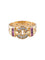Bague Bague Vintage Or jaune Diamants Rubis, Maille Panthère 58 Facettes