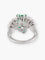 Bague Bague Feuillage Or Blanc, Diamants & Emeraudes 58 Facettes 150042
