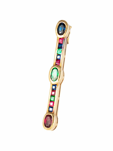 Broche Broche  Rubis Saphirs Emeraudes 58 Facettes 22120
