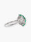 Bague Bague Feuillage Or Blanc, Diamants & Emeraudes 58 Facettes 150042