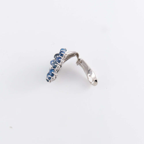 Boucles d'oreilles Clips d'oreilles Saphirs Diamants 58 Facettes 1