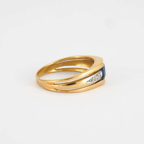 Bague 51 Bague 2 ors Saphir Diamants 58 Facettes DV0050-2