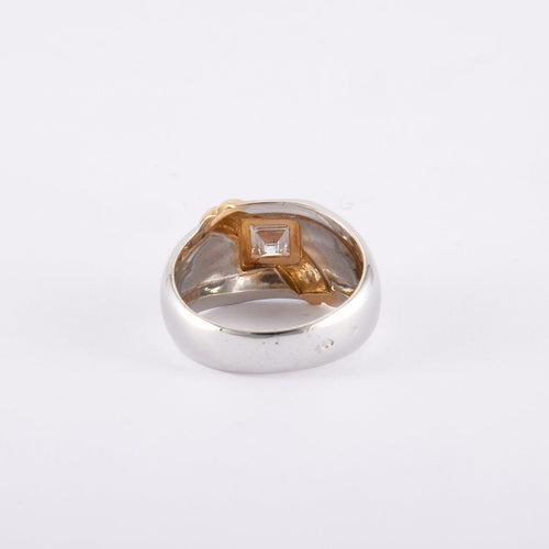 Bague 54 Bague bicolore Diamant de 0,64 carat 58 Facettes 220144R