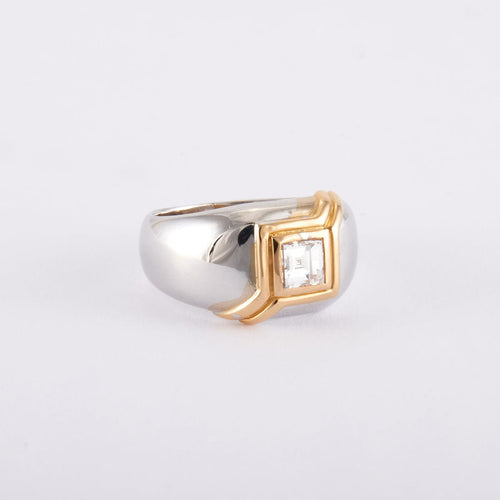 Bague 54 Bague bicolore Diamant de 0,64 carat 58 Facettes 220144R