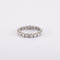 Bague 54 / Blanc/Gris / Or 750 Alliance Américaine 0.95 Carat de Diamants 58 Facettes 220411R