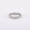 Bague 54 / Blanc/Gris / Or 750 Alliance Américaine 0.95 Carat de Diamants 58 Facettes 220411R