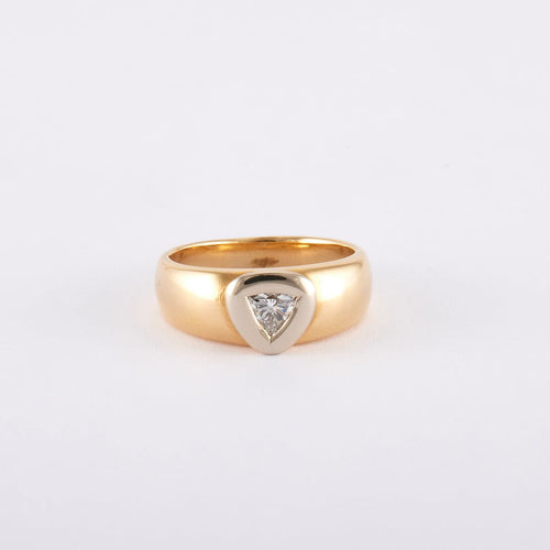 Bague 50 / Jaune / Or 750 Bague Solitaire Diamant 0.30 carat 58 Facettes 210092R