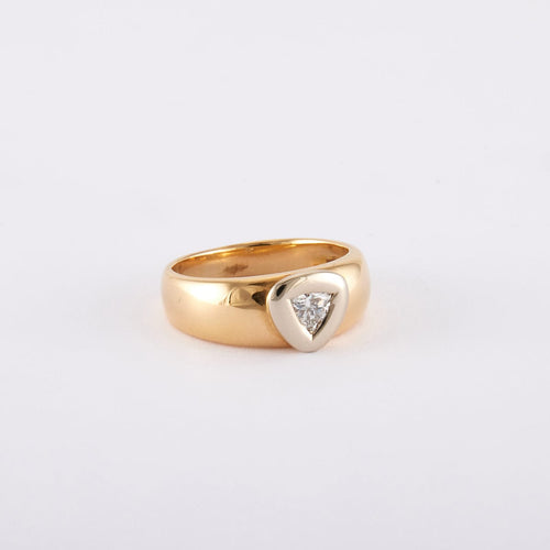 Bague 50 / Jaune / Or 750 Bague Solitaire Diamant 0.30 carat 58 Facettes 210092R