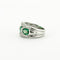 Bague 54 Bague Bandeau Or Gris et Émeraudes 58 Facettes DV0422-1