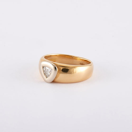 Bague 50 / Jaune / Or 750 Bague Solitaire Diamant 0.30 carat 58 Facettes 210092R