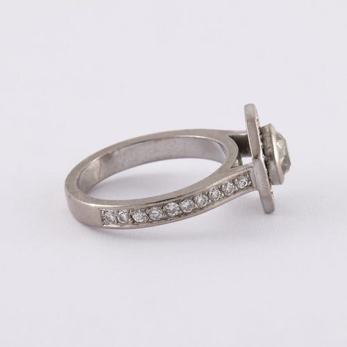 Bague 51 Bague chaton octogonal Diamants 58 Facettes DV0008-1