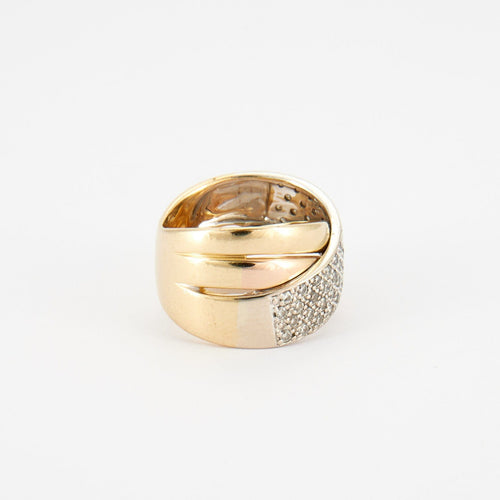 Bague 52 Bague Croisée pavage Diamants 58 Facettes DV0102-2R
